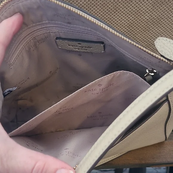 kate spade Pebbled Leather Crossbody - Light Gray - Picture 5 of 6